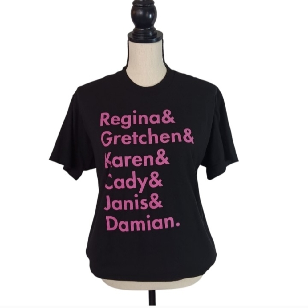 Creative Goods Mean Girls Broadway Musical Graphic Black Tee W/ Pink Text